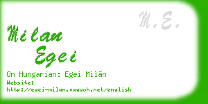 milan egei business card